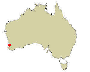 Location of Perth, Western Australia