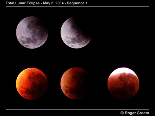 Total Lunar Eclipse 5th May 2004 sequence