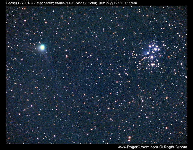 Photograph of comet C/2004 Q2 (Machholz)