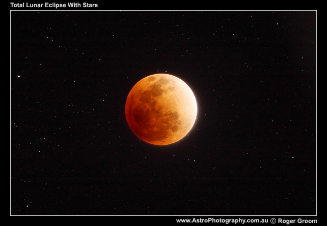 Total Lunar Eclipse with Stars