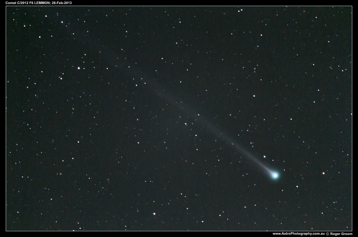 A photograph of Comet C/2012 F6 LEMMON on 28th February 2013
