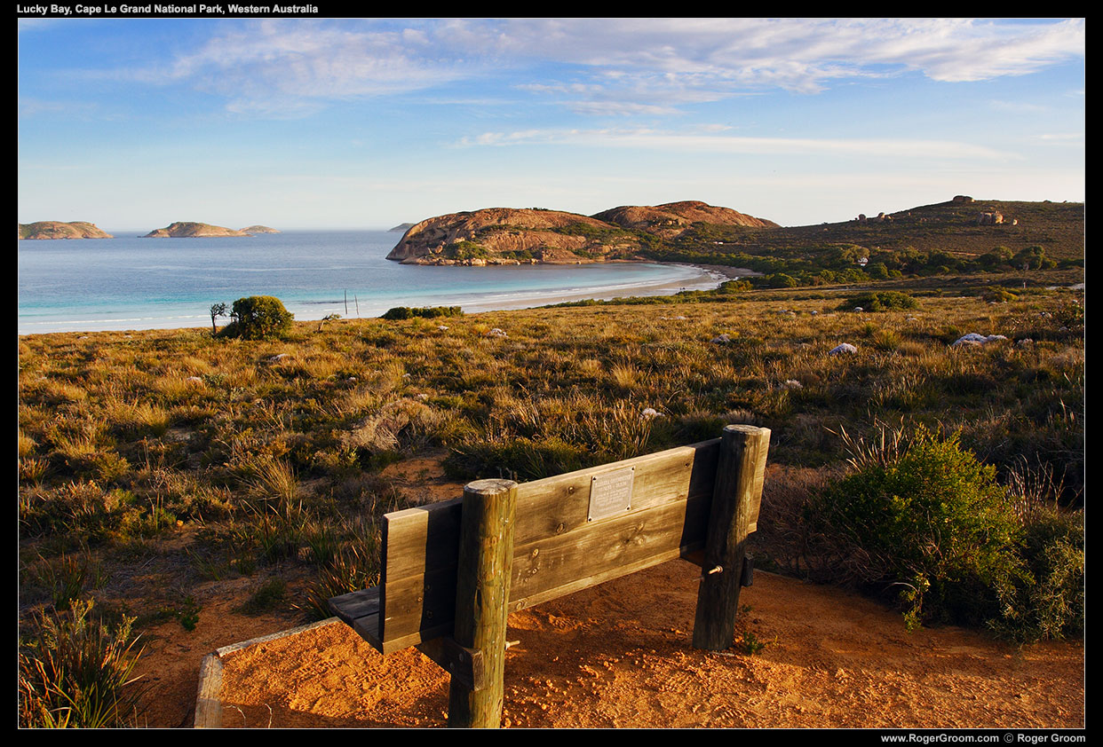 Lucky Bay - Cape Le Grand National Park, south coast of Western Australia. Photographed in perfect tranquil absolutely deal still conditions with absolutely no breeze or noise. Complete silence and peace.