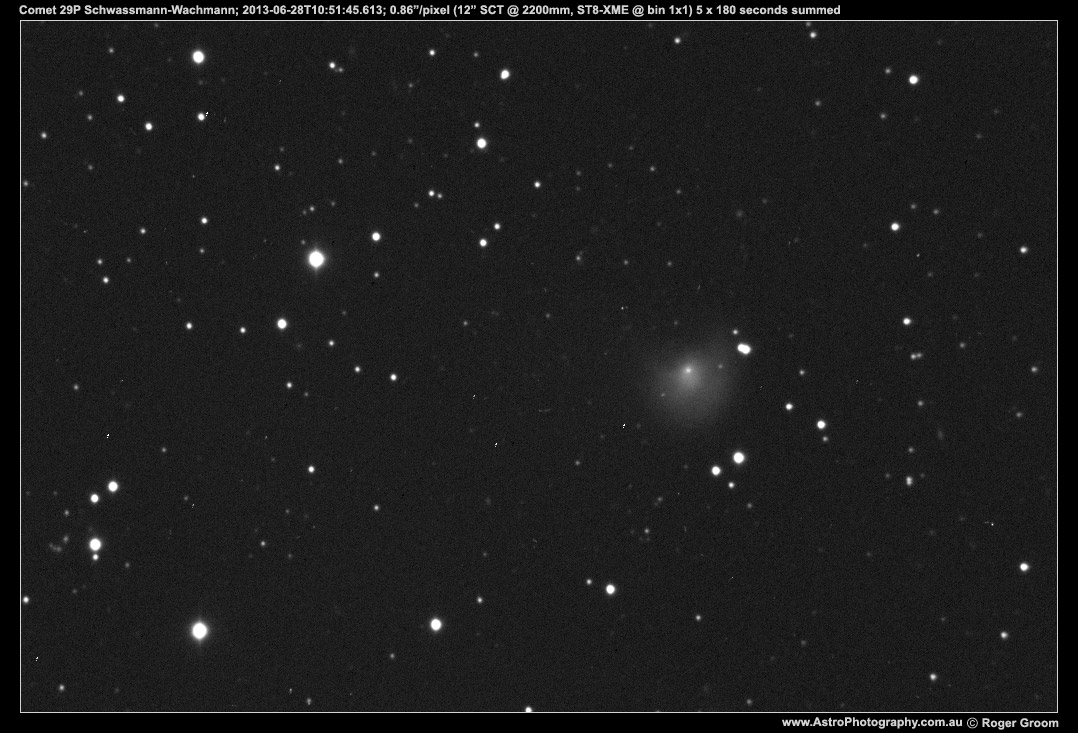 Photograph of Comet 29P Schwassmann-Wachmann; 2013-06-28T10:51:45.613;