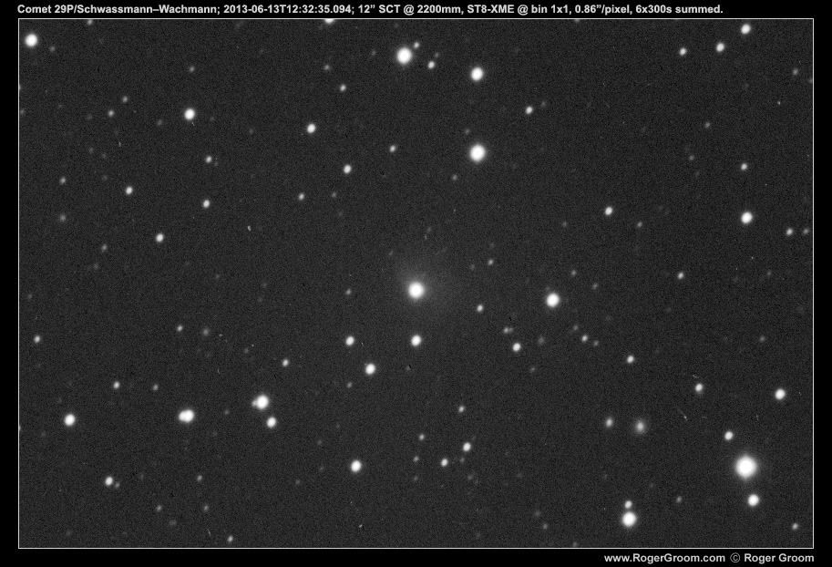 Photography of Comet 29P/Schwassmann–Wachmann at 2013-06-13T12:32:35.094;