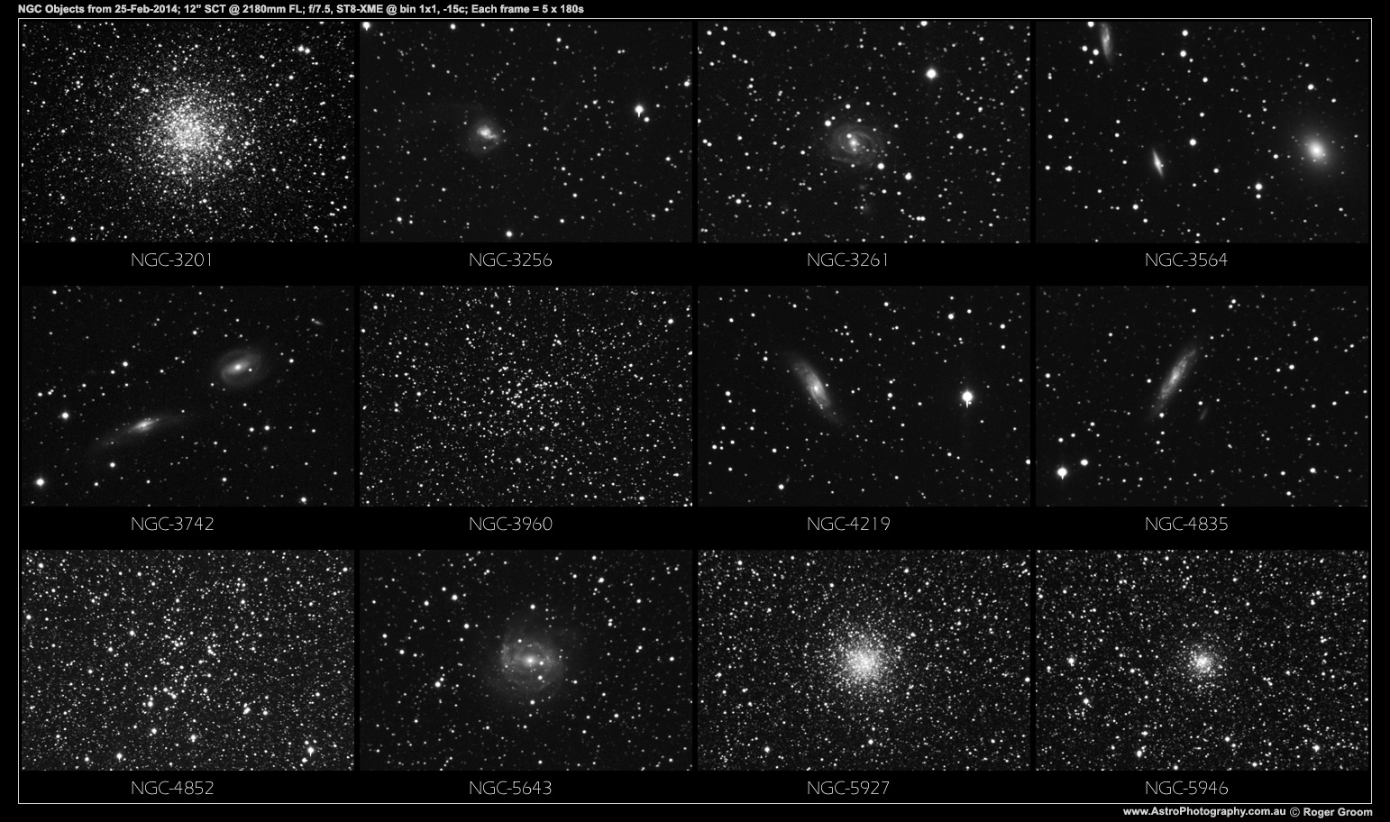 NGC Objects 25th February 2014
